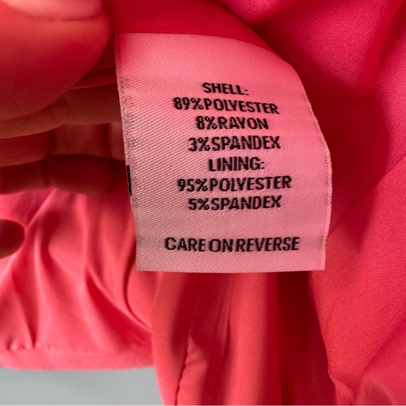 Tommy Hilfiger Full Zip Blazer Moto Zip Cuffs Padded Shoulders. Pink. Size 4 - Picture 8 of 15